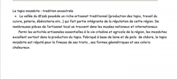 وضعيات ادماجية عن التراث الجزائري بالفرنسية التعبير الكتابي متوسط وضعية إدماجية عن التراث